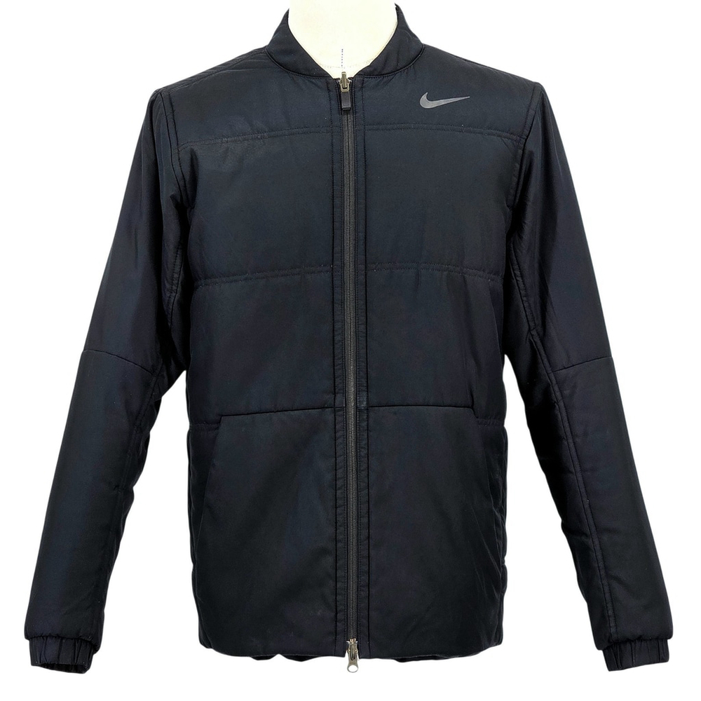 Nike Golf Jacket Mens Small Black Reversible Insulated Full Zip Lightweight